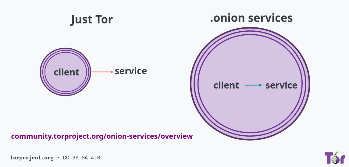 With only Tor and with Onion Services